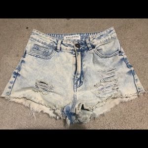 HIGH WAIST JEAN SHORTS
